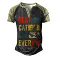 Mens Best Cat Dad Ever Funny Fathers Day Gifts 461 Trending Shirt Men's Henley Shirt Raglan Sleeve 3D Print T-shirt Black Forest