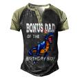 Mens Bonus Dad Of The Birthday Boy Matching Father Bonus Dad Men's Henley Shirt Raglan Sleeve 3D Print T-shirt Black Forest