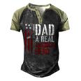 Mens Dad A Real American Hero Daddy Gun Rights Ar-15 4Th Of July Men's Henley Shirt Raglan Sleeve 3D Print T-shirt Black Forest
