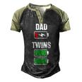 Mens Funny Dad Fathers Day Birthday Twins Twin Dad Men's Henley Shirt Raglan Sleeve 3D Print T-shirt Black Forest