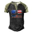 Merica Sunglasses 4Th Of July Patriotic American Flag Men's Henley Raglan T-Shirt Black Forest