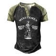 Minutemen Give Me Liberty Or Give Me Death Usa 1776 Men's Henley Raglan T-Shirt Black Forest