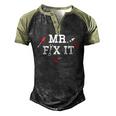 Mr Fix It Fathers Day Hand Tools Papa Daddy Men's Henley Raglan T-Shirt Black Forest