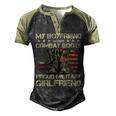 My Boyfriend Wears Combat Boots Proud Military Girlfriend T-Shirt Men's Henley Shirt Raglan Sleeve 3D Print T-shirt Black Forest