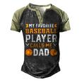 My Favorite Baseball Player Calls Me Dad 819 Trending Shirt Men's Henley Shirt Raglan Sleeve 3D Print T-shirt Black Forest