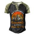 My Favorite Camping Buddies Call Me Dad Vintage Fathers Day V3 Men's Henley Shirt Raglan Sleeve 3D Print T-shirt Black Forest