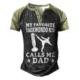My Favorite Taekwondo Kid Calls Me Dad Karate Judo Men's Henley Shirt Raglan Sleeve 3D Print T-shirt Black Forest