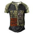 My Son Is Soldier Proud Military Dad 703 Shirt Men's Henley Shirt Raglan Sleeve 3D Print T-shirt Black Forest