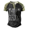 My Son Is Soldier Proud Military Dad 704 Shirt Men's Henley Shirt Raglan Sleeve 3D Print T-shirt Black Forest