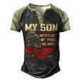 My Son Is Soldier Proud Military Dad 710 Shirt Men's Henley Shirt Raglan Sleeve 3D Print T-shirt Black Forest