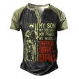 My Son Is Soldier Proud Military Dad 714 Shirt Men's Henley Shirt Raglan Sleeve 3D Print T-shirt Black Forest