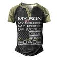 My Son My Soldier Hero Proud Army Dad 702 Shirt Men's Henley Shirt Raglan Sleeve 3D Print T-shirt Black Forest