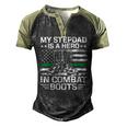 My Stepdad Is A Hero In Combat Boots 684 Shirt Men's Henley Shirt Raglan Sleeve 3D Print T-shirt Black Forest