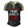 Im Not Drunk Im American 4Th Of July Tee Men's Henley Raglan T-Shirt Black Forest
