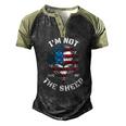 Im Not One Of The Sheep 4Th Of July Lion Tee American Flag Men's Henley Raglan T-Shirt Black Forest