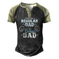 Im Not Like A Regular Dad Im A Bonus Dad Men's Henley Raglan T-Shirt Black Forest