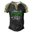 One Lucky Dad St Patricks Day Daddy Men's Henley Raglan T-Shirt Black Forest