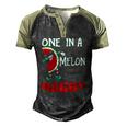 One In A Melon Daddy Dabbing Watermelon Men's Henley Raglan T-Shirt Black Forest