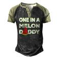 Mens One In A Melon Daddy Watermelon Dad Fathers Day Men's Henley Raglan T-Shirt Black Forest