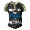 Only The Best Dad Get Promoted To Grandpa Fathers Day T Shirts Men's Henley Shirt Raglan Sleeve 3D Print T-shirt Black Forest