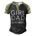 Outnumbered Dad Of Girls Men Fathers Day For Girl Dad Men's Henley Raglan T-Shirt Black Forest
