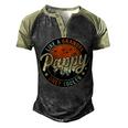 Pappy Like A Grandpa Only Cooler Vintage Retro Fathers Day Men's Henley Raglan T-Shirt Black Forest