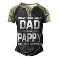 Pappy Grandpa Gift I Have Two Titles Dad And Pappy Men's Henley Shirt Raglan Sleeve 3D Print T-shirt Black Forest