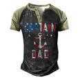 Patriotic Captain Dad American Flag Boat Owner 4Th Of July V2 Men's Henley Shirt Raglan Sleeve 3D Print T-shirt Black Forest