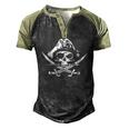 Pirate Flag Pirates For Men Men's Henley Raglan T-Shirt Black Forest