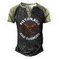 Piston Rod And Dadbods Car Mechanism Men's Henley Raglan T-Shirt Black Forest