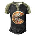 Pizza Pie And Slice Dad And Son Matching Pizza Father’S Day Men's Henley Shirt Raglan Sleeve 3D Print T-shirt Black Forest