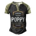 Poppy Grandpa Gift Genuine Trusted Poppy Premium Quality Men's Henley Shirt Raglan Sleeve 3D Print T-shirt Black Forest