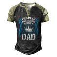 Princess Protection Agency Dad Men Fathers Day Idea Men's Henley Raglan T-Shirt Black Forest