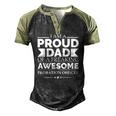 Proud Dad Of An Awesome Probation Officer Fathers Day Men's Henley Raglan T-Shirt Black Forest