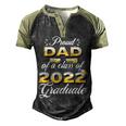 Proud Dad Of Class Of 2022 Senior Graduate Dad Men's Henley Raglan T-Shirt Black Forest