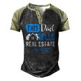 Real Estate Agent Men Dad Realtor Raglan Baseball Men's Henley Raglan T-Shirt Black Forest