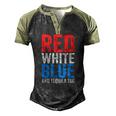 Red White Blue And Tequila Too Drinking July Fourth Men's Henley Raglan T-Shirt Black Forest