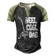 Mens Reel Cool Dad Fishing Daddy Mens Fathers Day Idea Men's Henley Raglan T-Shirt Black Forest