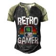 Retro Gaming Video Gamer Gaming Men's Henley Shirt Raglan Sleeve 3D Print T-shirt Black Forest