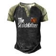 Mens The Scotchfather Scotch Father Dad Fathers Day Drinking Men's Henley Raglan T-Shirt Black Forest