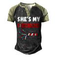 Shes My Firecracker 4Th Of July Matching Couples Cute Men's Henley Shirt Raglan Sleeve 3D Print T-shirt Black Forest