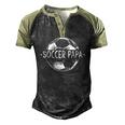 Soccer Papa Family Matching Team Player Sport Lover Dad Men's Henley Raglan T-Shirt Black Forest