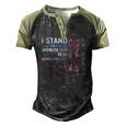 I Stand For This Flag Because Our Heroes Rest Beneath Her 4Th Of July Men's Henley Raglan T-Shirt Black Forest