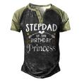 Stepdad Of The Birthday Princess Matching Family Men's Henley Shirt Raglan Sleeve 3D Print T-shirt Black Forest