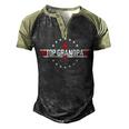 Top Grandpa Birthday Gun Jet Fathers Day Funny 80S Dad Men's Henley Shirt Raglan Sleeve 3D Print T-shirt Black Forest