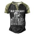 Truck Driver - Funny Big Trucking Trucker Men's Henley Shirt Raglan Sleeve 3D Print T-shirt Black Forest