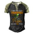 I Have Two Titles Fisherman Papa Bass Fishing Fathers Day Men's Henley Raglan T-Shirt Black Forest