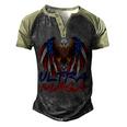 Ultra Maga Eagle Make America Great Aga Men's Henley Shirt Raglan Sleeve 3D Print T-shirt Black Forest