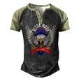 Ultra Maga Eagle Proud Ultra Maga Men's Henley Shirt Raglan Sleeve 3D Print T-shirt Black Forest