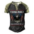 Ultra Maga Eagle Vintage Men's Henley Shirt Raglan Sleeve 3D Print T-shirt Black Forest